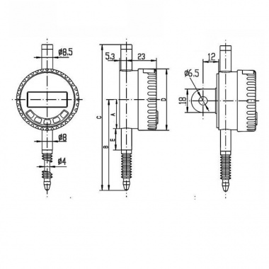 IP54数显千分表（6.5mm）