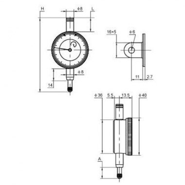 百分表（0-3mm/0-5mm）