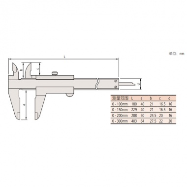 游标卡尺（无视差型）