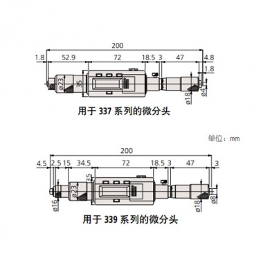 Digimatic接杆式内径千分尺