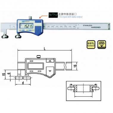 高精度内外沟槽数显卡尺
