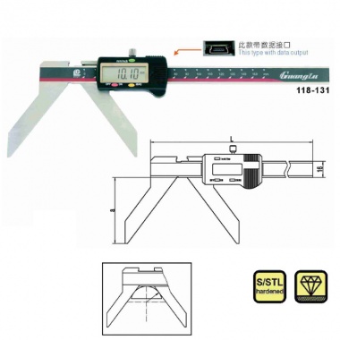 外圆弧半径数显卡尺