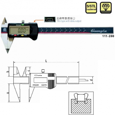 细尖爪数显卡尺