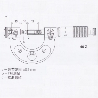 螺纹千分尺 Micromar 40 Z