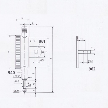 精密机械指示表810  DIN型（附件）