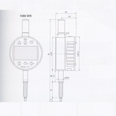 数显指示表 MarCator 1086 WR，防水型