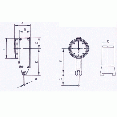 杠杆百分表（0-0.8mm）