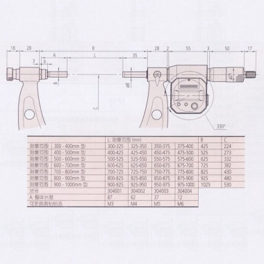 快进型外径千分尺304、104