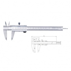 可立德闭式可调游标卡尺(非标定制)