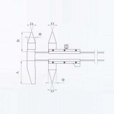 中心距/边心距锥测头游标卡尺(非标定制)