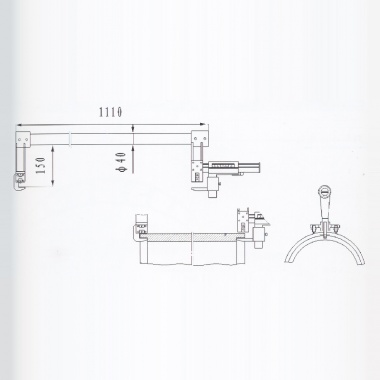 列车车轮轴端凹槽专用游标卡尺(非标定制)