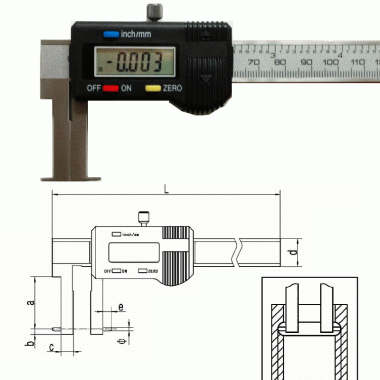 圆柱头内沟槽数显卡尺(非标定制)