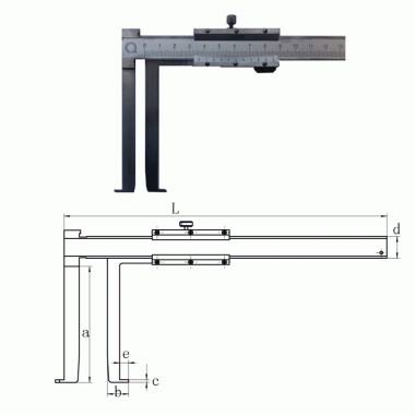 刀头内沟槽游标卡尺（非标定制）