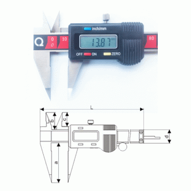 细尖爪数显卡尺（非标定制）