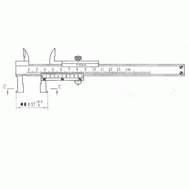 扁头内沟槽游标卡尺(非标定制)