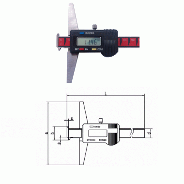双钩头数显深度卡尺(非标定制)