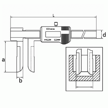 长爪内径数显卡尺(非标定制)