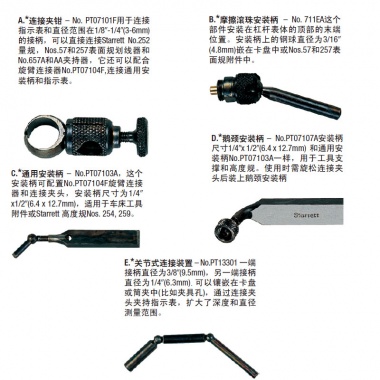Starrett No.711系列 Last Word ® 千分表附件