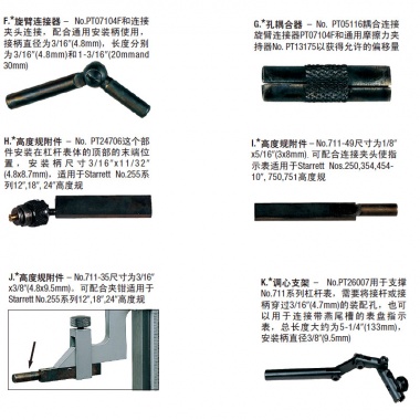Starrett No.711系列 Last Word ® 千分表附件