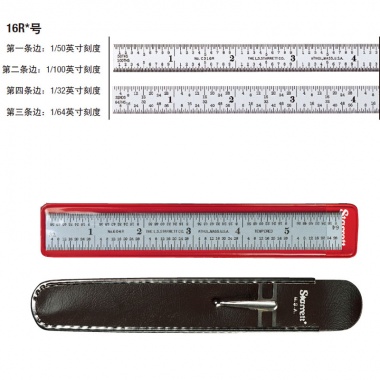 带英寸刻度的钢尺
