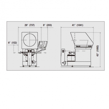 卧式桌面型双镜头测量投影仪