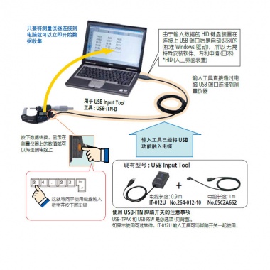 USB Input Tool Direct: USB-ITN(数显量具/ PC 数据输入设备)