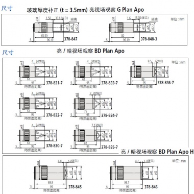 显微镜——物镜378 系列