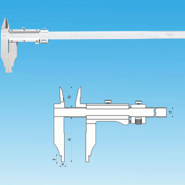 开式双内爪游标卡尺