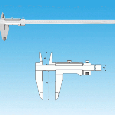 开式双刀爪游标卡尺