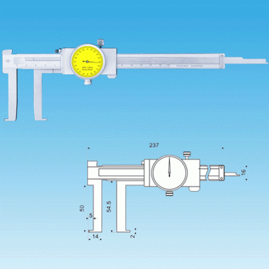 刀头内沟槽带表卡尺