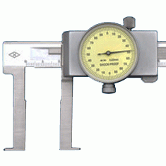 上量扁头内沟槽带表卡尺