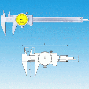 细尖爪带表卡尺