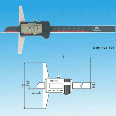 针测头数显深度尺