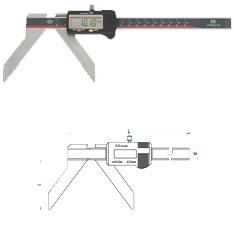 上量外圆弧半径数显卡尺