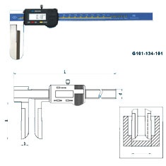 上量长爪内径数显卡尺