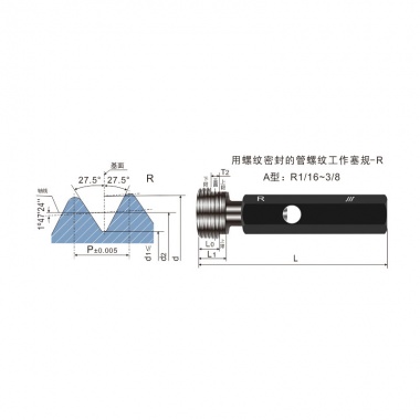 用螺纹密封的管螺纹塞规(R)