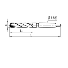 上工镶硬质合金锥柄麻花钻