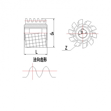 双圆弧齿轮滚刀