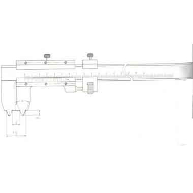 20度垫环槽游标卡尺(非标定制)